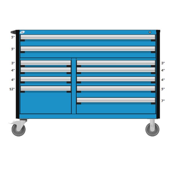 CAB602744 cabinet robuste mobile industriel coffre à outils Pedlex Rousseau promotion