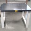 TAB423030-show table dessus inoxydable pattes acier peint blanches Pedlex Rousseau promotion liquidation