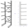 PAF2C1750 cantilever racking porte-à-faux 2 colonnes x5 bras promotion liquidation Pedlex clearance discount