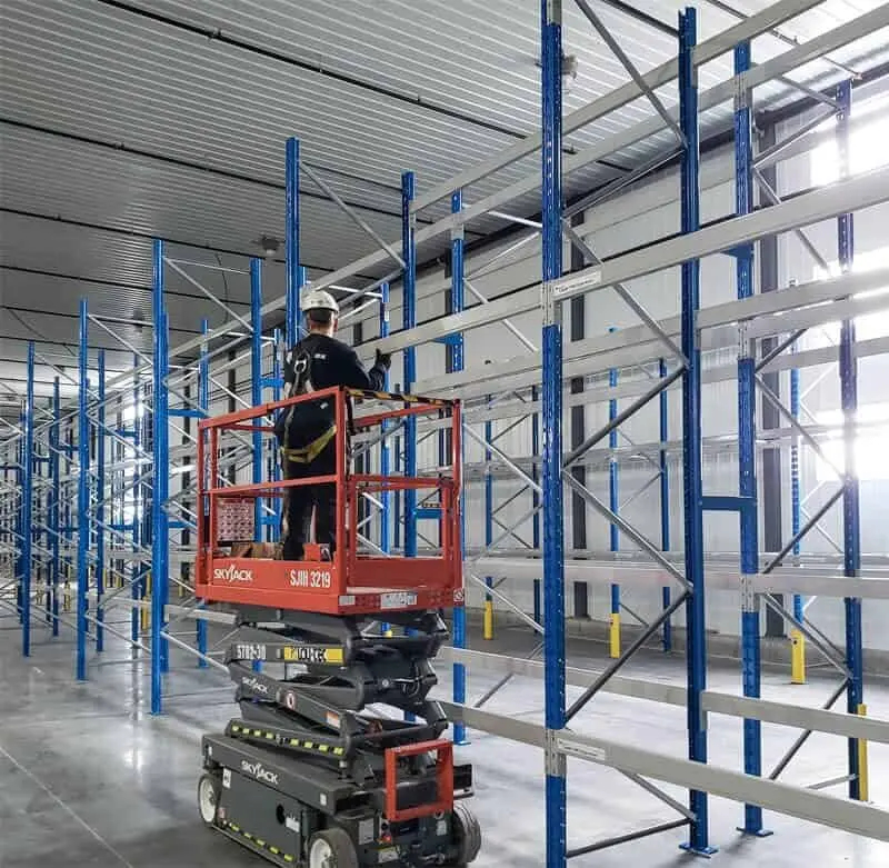 Service installation sécuritaire de palettier racking mezzanine Pedlex experts normes sécurité