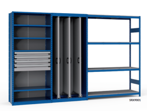 SRX9001 mini-racking, étagère et panneaux d'accrochage coulissants Rousseau Pedlex