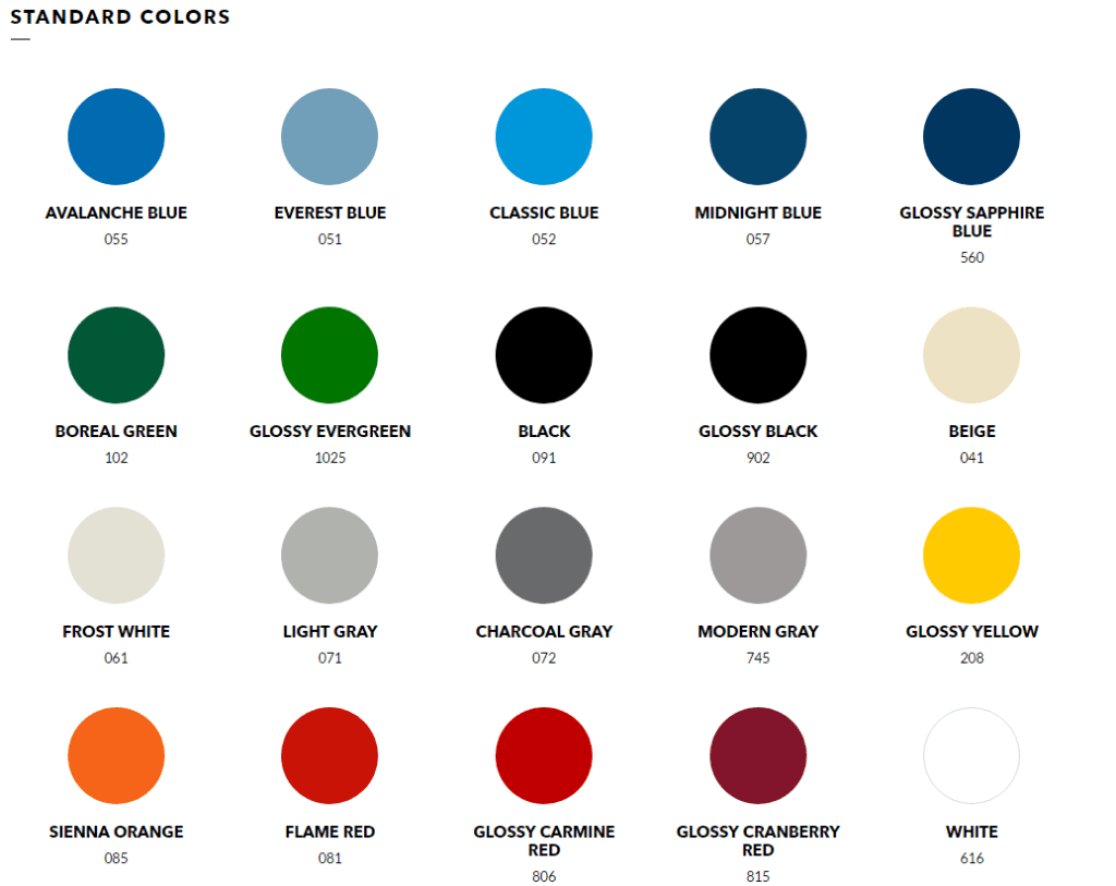 Discover the 20 standard colors of our Rousseau products - Pedlex