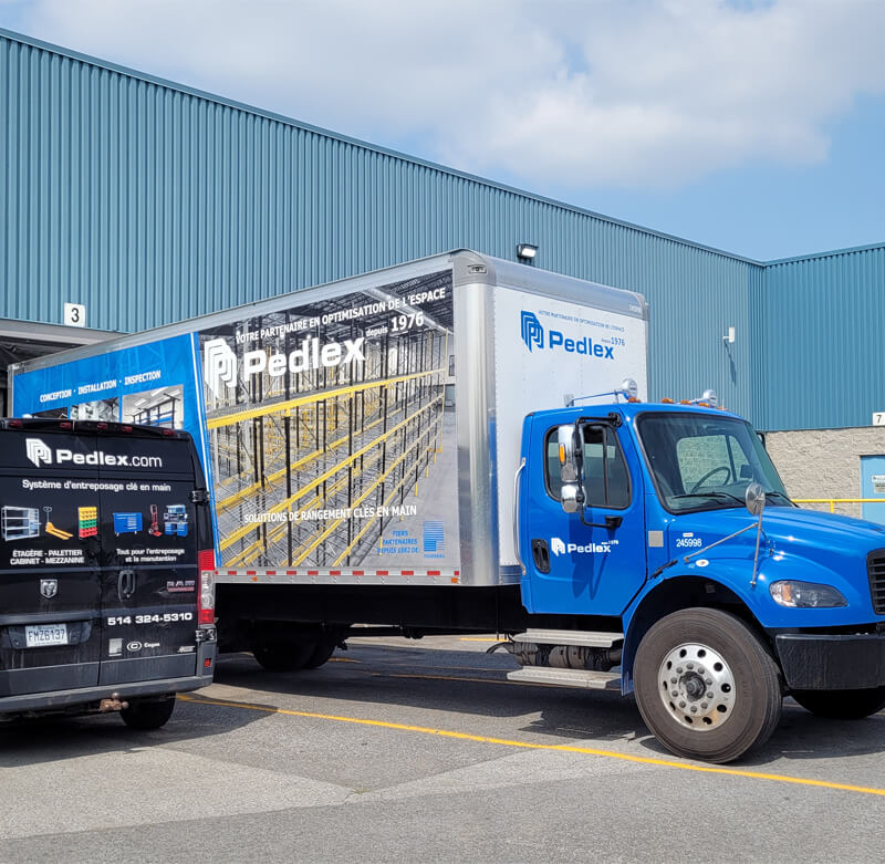 Pedlex aménagement réaménagement camion truck optimisation d’espace rangement industriel entreposage spécialiste Montréal